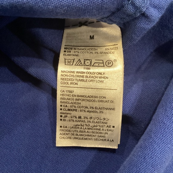 Old Navy royal blue long sleeve button down Oxford shirt | men’s M | slim fit - Picture 4 of 6